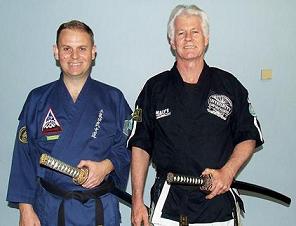 Peter McInnes and Graham Healy Sword pose